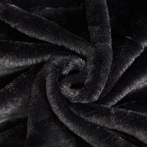 Fausse fourrure unie – noir, 