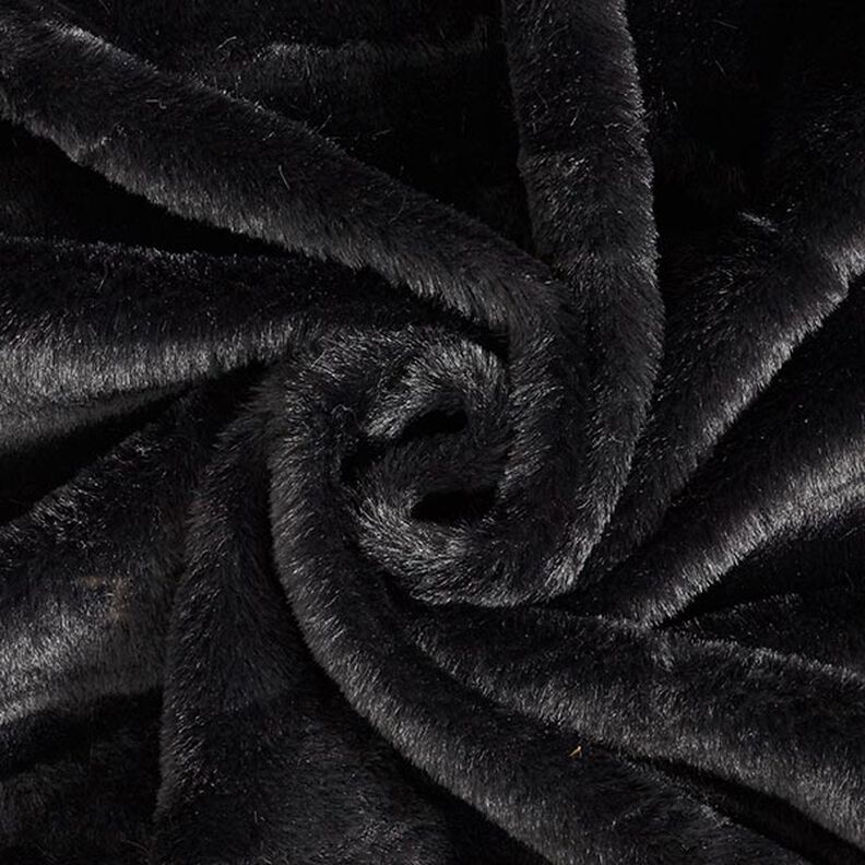 Fausse fourrure unie – noir,  image number 1