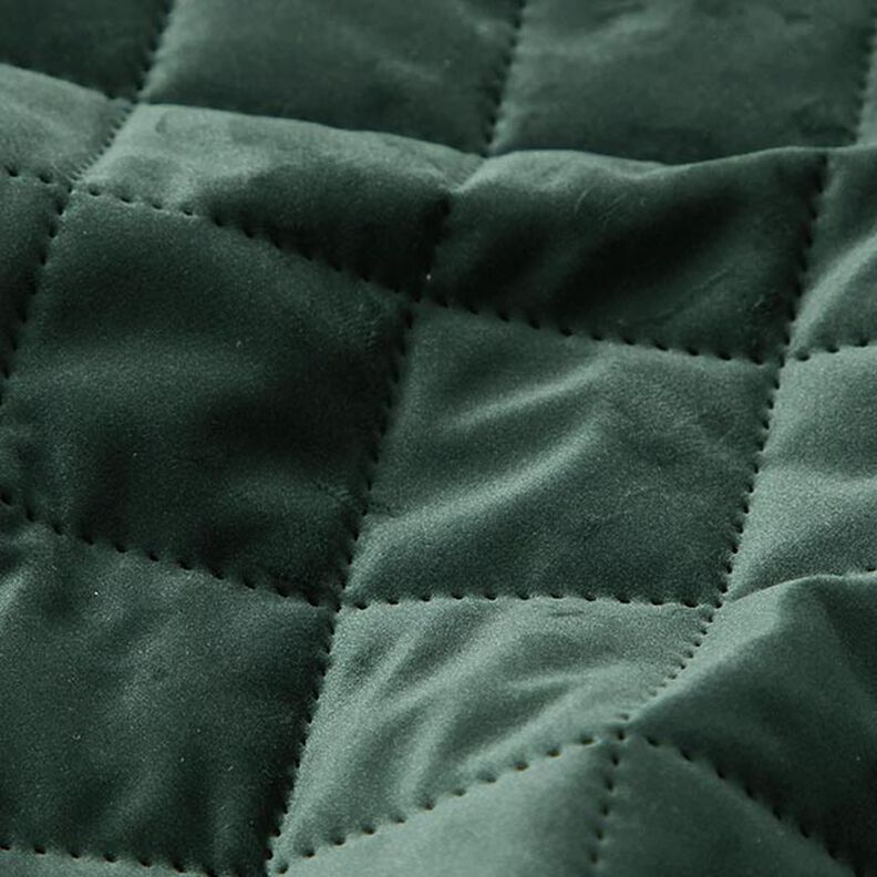 Tissu de revêtement Velours Tissu matelassé – vert foncé,  image number 2