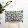 Tissu de décoration Sergé coton Fleurs peintes – rose/turquoise,  thumbnail number 7