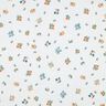 Tissu double gaze de coton Petite fleur | Poppy Fabrics – ivoire/orange pêche,  thumbnail number 1