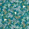 Tissu de décoration Panama Feuilles entrelacées – pétrole/moutarde,  thumbnail number 1