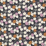 Tissu en coton Cretonne Fleurs ludiques – bleu noir/violet pastel,  thumbnail number 1