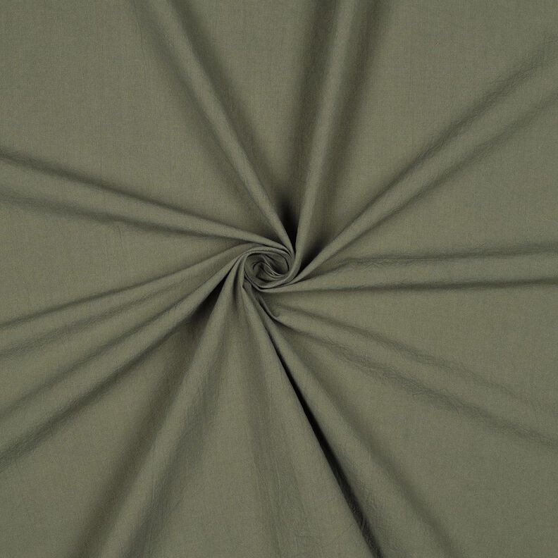 Tissu en coton Crinkle prélavé – olive foncé, image number 1