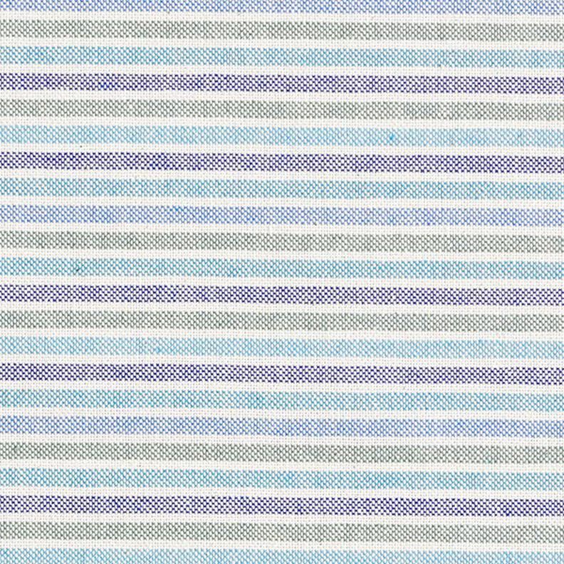 Tissu de décoration Semi-panama Rayures multicolores recyclé – turquoise clair,  image number 1