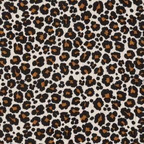 Tissu double gaze de coton Imprimé léopard – taupe clair/noir, 