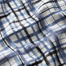 Lin-viscose mélangés à carreaux abstraits – blanc/bleu acier,  thumbnail number 2