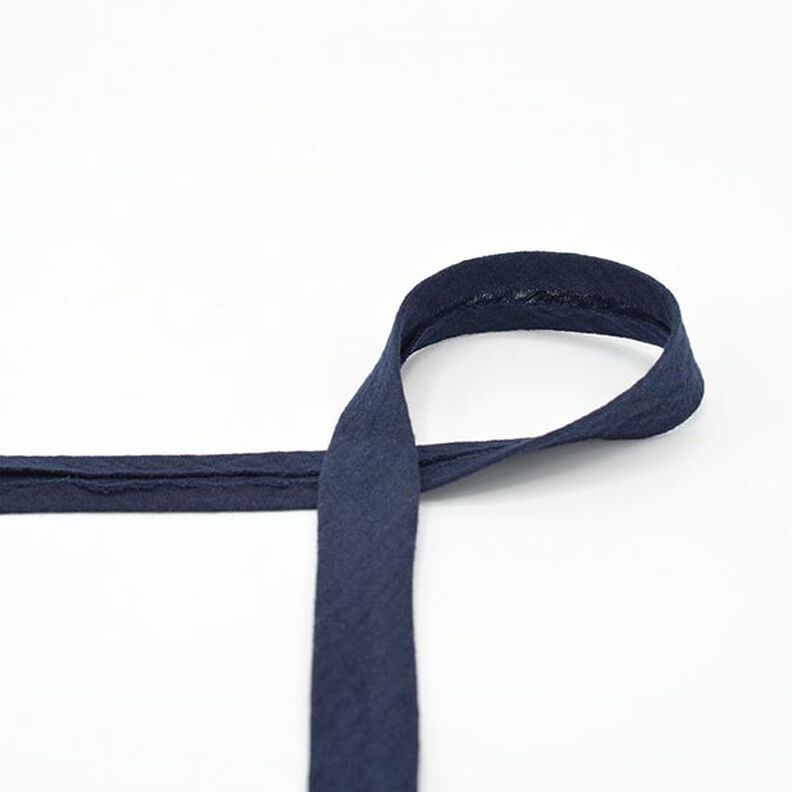 Biais Tissu gaze de coton [20 mm] – bleu marine,  image number 1