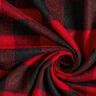 Tissu pour manteau à carreaux tartan – rouge/noir,  thumbnail number 3