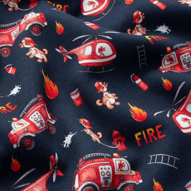 Sweatshirt gratté Chiens pompiers – bleu nuit,  image number 2