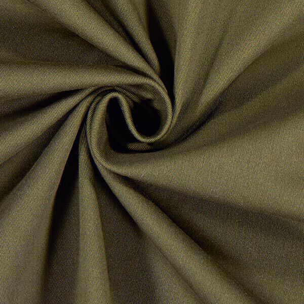 Tissu croisé en coton stretch – olive,  image number 2
