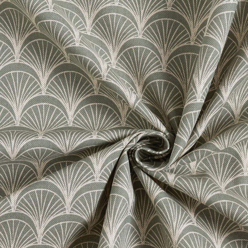 Tissu de décoration Semi-panama Éventails à nœud élégants – nature/roseau, image number 3
