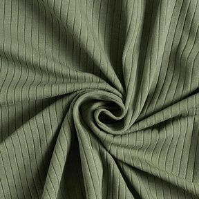 Jersey côtelé uni – olive, 