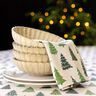 Tissu de décoration Semi-panama Sapins subtils – nature/vert,  thumbnail number 7