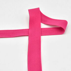 Biais élastique (pré-plié) mat [20 mm] – rose intense, 