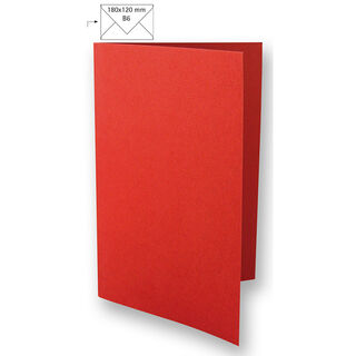 Carte B6 – rouge bordeaux, 