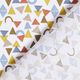 Tissu en coton Cretonne Petits triangles – blanc/marron clair,  thumbnail number 4
