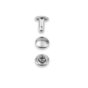 Rivets creux zone de serrage 3-4 mm [25 unités | Ø 7,5 mm] | Prym – argent métallique, 