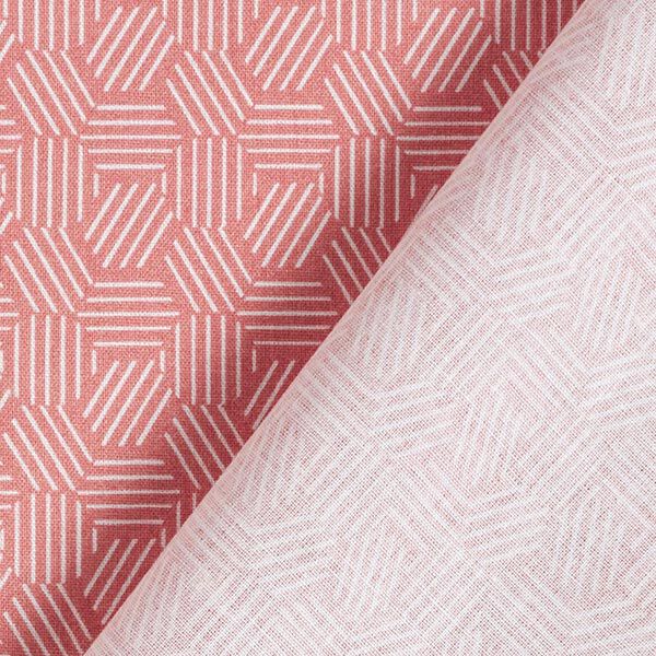 Tissu en coton Cretonne Alvéoles graphiques – terre cuite,  image number 4