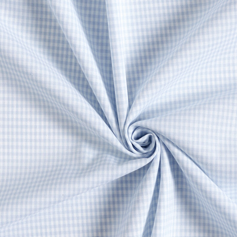 Tissu en coton Vichy à carreaux 0,2 cm – jean bleu clair/blanc,  image number 3