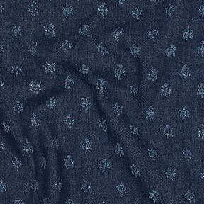 Mélange coton et denim dobby – bleu nuit, 