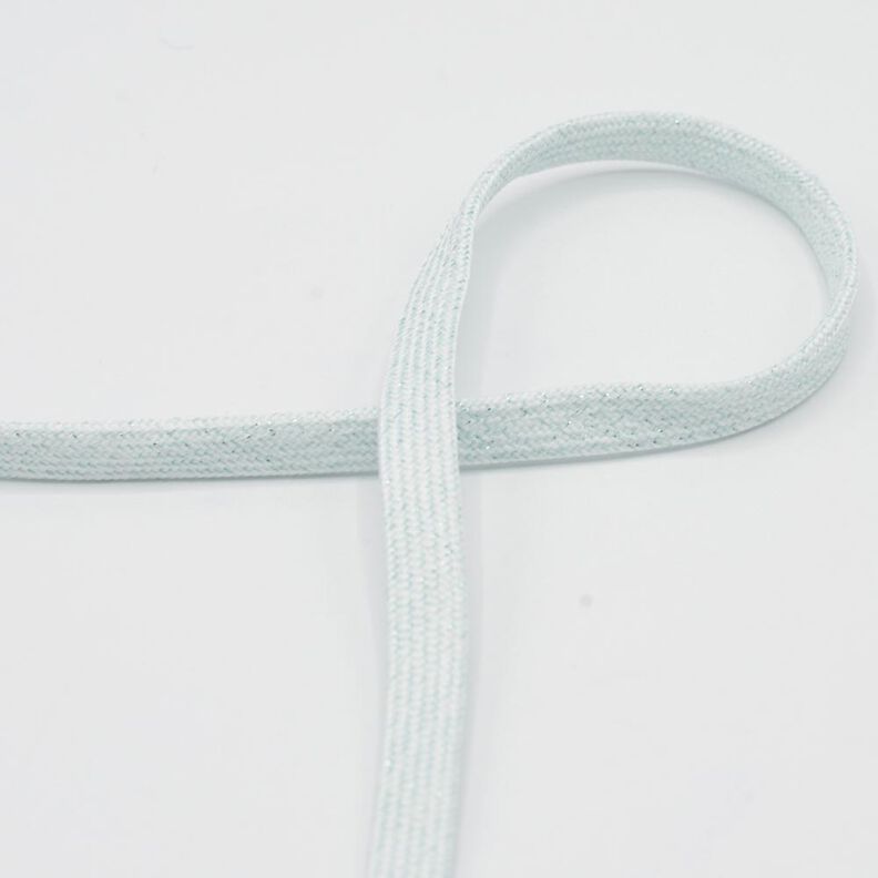 Cordon plat Sweat-shirt à capuche Lurex [8 mm] – menthe clair/argent métallisé,  image number 1