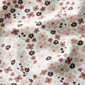 Jersey coton Jolies petites fleurs – écru, 