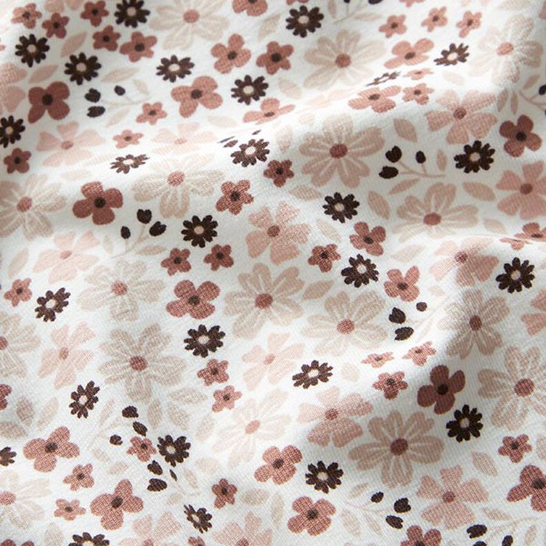 Jersey coton Jolies petites fleurs – écru,  image number 2