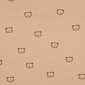 Jersey gaufré Petits ours | Poppy Fabrics – vieux rose foncé/aubergine, 