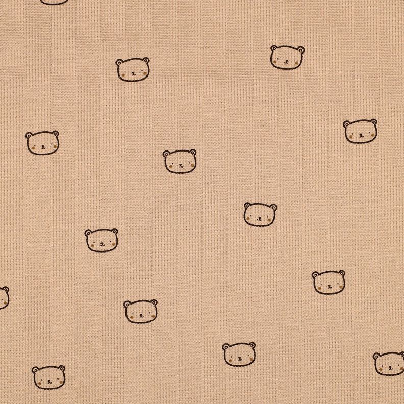 Jersey gaufré Petits ours | Poppy Fabrics – vieux rose foncé/aubergine, image number 1