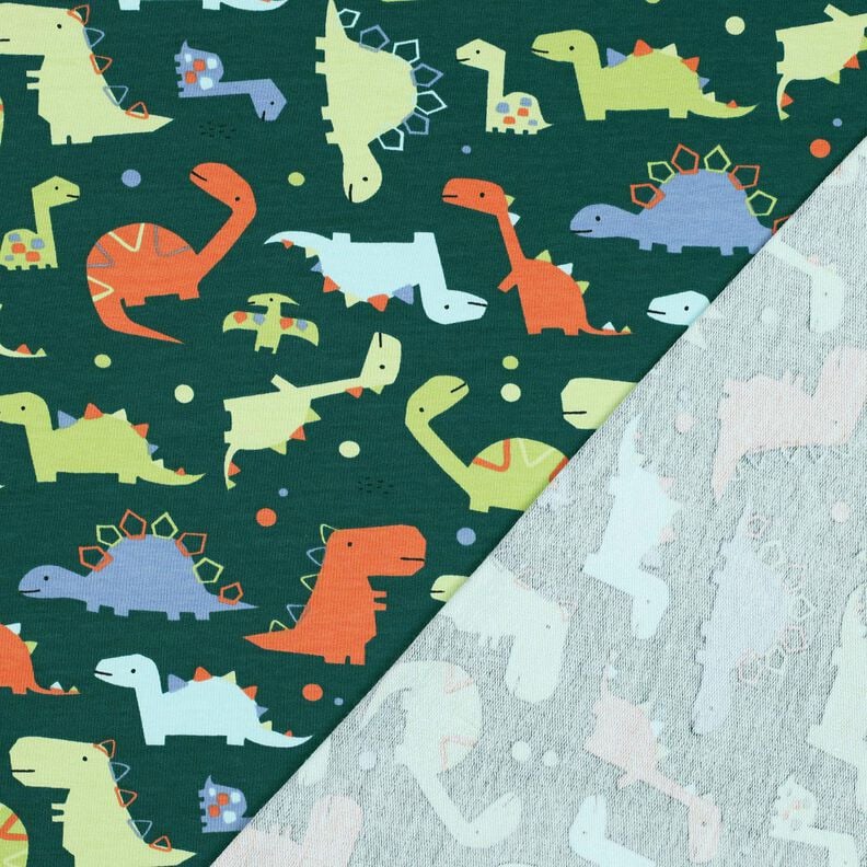 Sweat d’été Dinosaures | Poppy Fabrics – sapin bleu/vert clair, image number 4