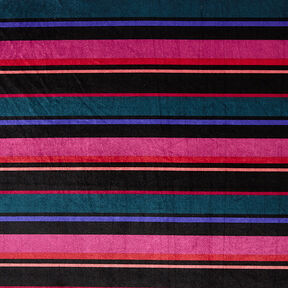 Velours stretch Larges rayures – noir, 