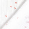 Tissu double gaze de coton Cœurs parsemés – blanc/or rose,  thumbnail number 4