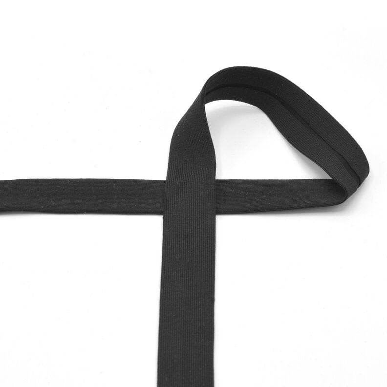 Biais Jersey coton [20 mm] – noir,  image number 2