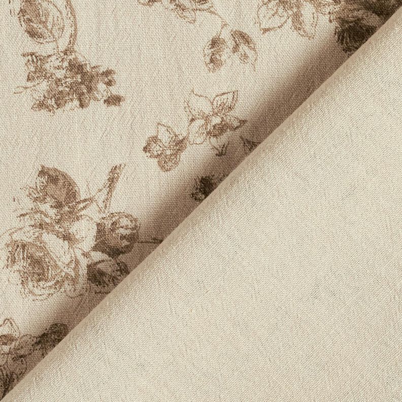 Tissu en coton roses anciennes – taupe clair/dune, image number 4