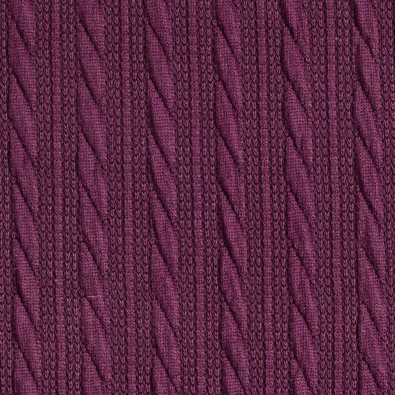 Tricot Cloqué Torsades – merlot,  image number 1