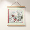 panneau décoratif Gobelin Bonhomme de neige – carmin/beige clair,  thumbnail number 7