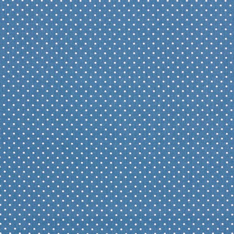 Popeline coton Petits pois – bleu jean/blanc,  image number 1