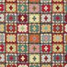 Tissu de décoration Gobelin Mini look crochet – noir/rouge,  thumbnail number 1
