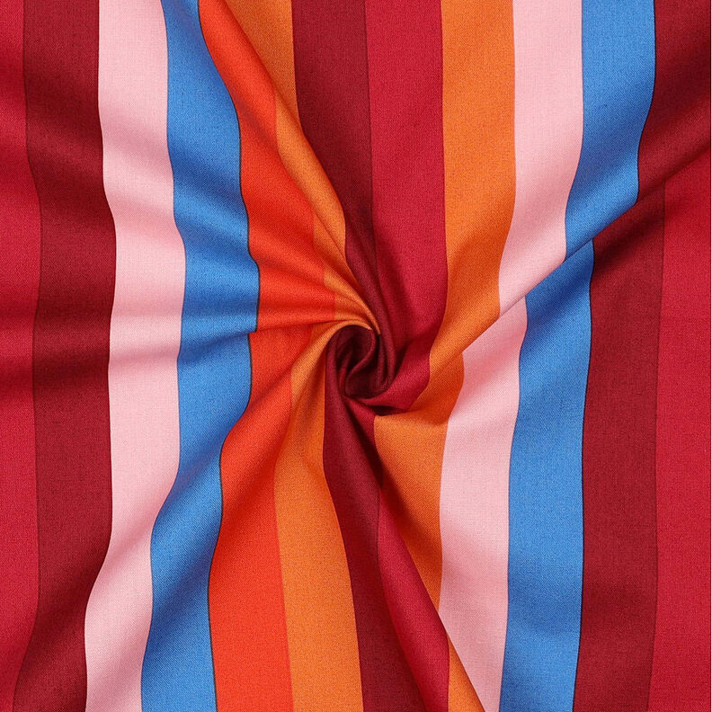 Popeline coton Summer Stripe | Nerida Hansen – rouge bordeaux,  image number 4