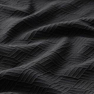 Tissu stretch Structure en losanges – noir, 