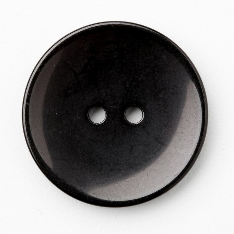 Bouton 2 trous brillant [Ø 25 mm] – noir,  image number 1