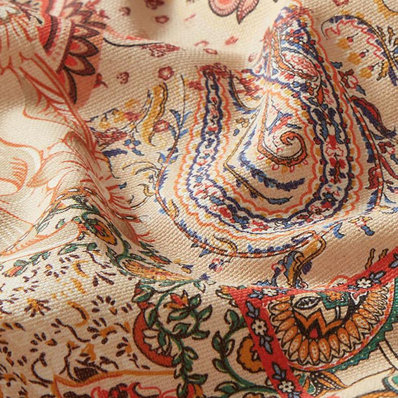 Tissu de décoration Semi-panama Cachemire rétro – beige,  image number 2