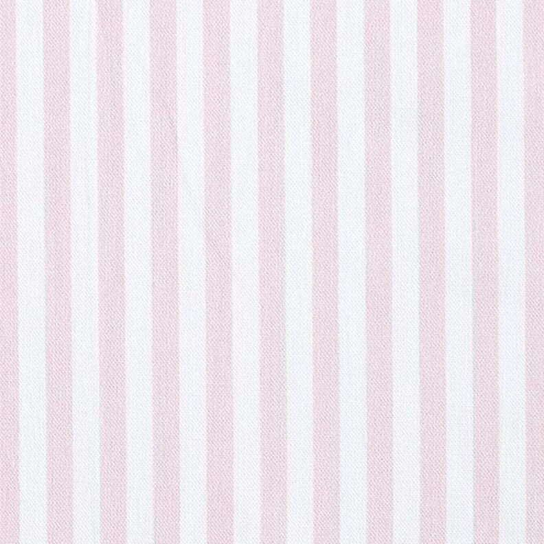 Tissu de décoration Semi-panama rayures verticales – rosé/blanc,  image number 1