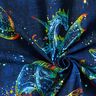 Jersey coton Dragon arc-en-ciel aspect denim | Glitzerpüppi – bleu noir/indigo,  thumbnail number 3