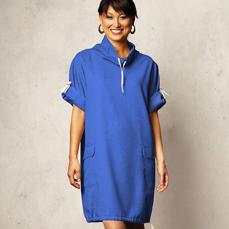 French Terry léger uni – bleu roi,  image number 9