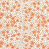 Tissu de décoration Satin de coton Mer de fleurs – orange pêche/blanc,  thumbnail number 1