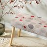 Tissu de décoration Semi-panama cercles peints – rouge/nature,  thumbnail number 8