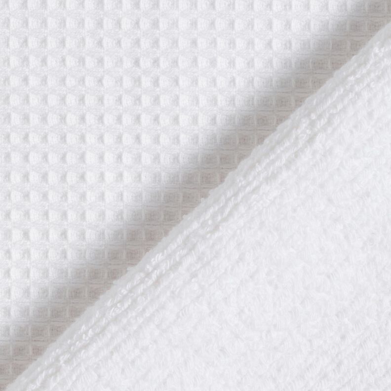 Tissu éponge/Nid d’abeille Uni – blanc, image number 5
