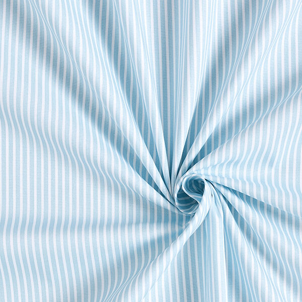 Popeline coton Rayures – bleu clair/blanc,  image number 3